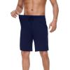 imageWiWi Mens Bamboo Viscose Pajama Shorts Lightweight Lounge Bottoms Soft Knit Sleep Short Pants Loungewear with Pockets S3XDnavy