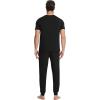 imageWiWi Mens Pajama Sets Viscose from Bamboo Sleepwear Short Sleeve Top and Pants Pjs Sets with Pockets Drawstring SXXLBlack