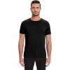 imageWiWi Mens Pajama Sleep Shirt Super Soft Short Sleeve Top Viscose from Bamboo Crew Neck Comfy Solid TShirt S2XLBlack