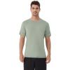 imageWiWi Mens Pajama Sleep Shirt Super Soft Short Sleeve Top Viscose from Bamboo Crew Neck Comfy Solid TShirt S2XLCameo Green