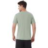 imageWiWi Mens Pajama Sleep Shirt Super Soft Short Sleeve Top Viscose from Bamboo Crew Neck Comfy Solid TShirt S2XLCameo Green