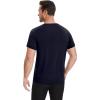 imageWiWi Mens Pajama Sleep Shirt Super Soft Short Sleeve Top Viscose from Bamboo Crew Neck Comfy Solid TShirt S2XLDark Navy