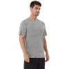 imageWiWi Mens Pajama Sleep Shirt Super Soft Short Sleeve Top Viscose from Bamboo Crew Neck Comfy Solid TShirt S2XLHeather Grey