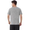 imageWiWi Mens Pajama Sleep Shirt Super Soft Short Sleeve Top Viscose from Bamboo Crew Neck Comfy Solid TShirt S2XLHeather Grey