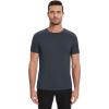 imageWiWi Mens Pajama Sleep Shirt Super Soft Short Sleeve Top Viscose from Bamboo Crew Neck Comfy Solid TShirt S2XLMidnight Blue