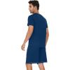 imageWiWi Mens Pajamas Set Short Sleeve Top and Shorts Pajama Lightweight Pjs Viscose made from Bamboo Loungewear SXXLInk Blue