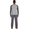imageWiWi Mens Pajamas Set Viscose from Bamboo Long Sleeve Sleepwear Knit Nightwear 2 Pieces Loungewear Sets with Pants SXXLDark Grey