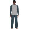 imageWiWi Mens Pajamas Set Viscose from Bamboo Long Sleeve Sleepwear Knit Nightwear 2 Pieces Loungewear Sets with Pants SXXLGrayish Blue