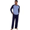 imageWiWi Mens Pajamas Set Viscose from Bamboo Long Sleeve Sleepwear Knit Nightwear 2 Pieces Loungewear Sets with Pants SXXLNavy