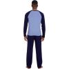 imageWiWi Mens Pajamas Set Viscose from Bamboo Long Sleeve Sleepwear Knit Nightwear 2 Pieces Loungewear Sets with Pants SXXLNavy