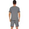 imageWiWi Mens Pajamas Set Viscose from Bamboo Short Sleeve Top ampamp Pajama Shorts Sleepwear Soft Loungewear with Pockets SXXLAdark Heather Grey