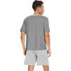 imageWiWi Mens Pajamas Set Viscose from Bamboo Short Sleeve Top ampamp Pajama Shorts Sleepwear Soft Loungewear with Pockets SXXLBdark Heather GreyAsh Grey