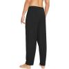 imageWiWi Mens Soft Knit Pajama Pants Lightweight Sleep Lounge Bottoms with Pockets Open Fly Sleepwear Sweatpants SXXLBlack