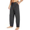 imageWiWi Mens Soft Knit Pajama Pants Lightweight Sleep Lounge Bottoms with Pockets Open Fly Sleepwear Sweatpants SXXLCharcoal