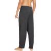 imageWiWi Mens Soft Knit Pajama Pants Lightweight Sleep Lounge Bottoms with Pockets Open Fly Sleepwear Sweatpants SXXLCharcoal