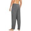 imageWiWi Mens Soft Knit Pajama Pants Lightweight Sleep Lounge Bottoms with Pockets Open Fly Sleepwear Sweatpants SXXLDark Heather Grey