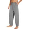 imageWiWi Mens Soft Knit Pajama Pants Lightweight Sleep Lounge Bottoms with Pockets Open Fly Sleepwear Sweatpants SXXLHeather Grey