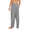 imageWiWi Mens Soft Knit Pajama Pants Lightweight Sleep Lounge Bottoms with Pockets Open Fly Sleepwear Sweatpants SXXLHeather Grey