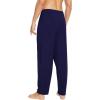 imageWiWi Mens Soft Knit Pajama Pants Lightweight Sleep Lounge Bottoms with Pockets Open Fly Sleepwear Sweatpants SXXLNavy