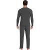 imageWiWi Mens Viscose from Bamboo Pajamas Set Lightweight Sleepwear Long Sleeve Crewneck Sleep Shirt and Long Pants SXXLCharcoal Heather