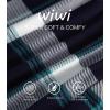 imageWiWi Pajamas for MenViscose Made from BambooLong Sleeve Pj Set CrewNeck Pajama Sets Comfy Loungewear SXXLNavynavyGreen Stripe Plaid