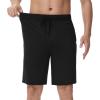 imageWiWi Soft Pajama Bottoms Shorts for Men Sports Pjs Sleep Summer Short Pants Viscose from Bamboo Loungewear SXXLBlack