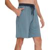 imageWiWi Soft Pajama Bottoms Shorts for Men Sports Pjs Sleep Summer Short Pants Viscose from Bamboo Loungewear SXXLDeep Purple