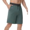 imageWiWi Soft Pajama Bottoms Shorts for Men Sports Pjs Sleep Summer Short Pants Viscose from Bamboo Loungewear SXXLMoss Green