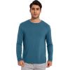 imageWiWi Viscose from Bamboo Mens Long Sleeve Tees Sun Protection Athletic Crew Neck Shirts for Pajamas SXXLAgreen