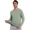 imageWiWi Viscose from Bamboo Mens Long Sleeve Tees Sun Protection Athletic Crew Neck Shirts for Pajamas SXXLAjasmine Green
