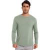 imageWiWi Viscose from Bamboo Mens Long Sleeve Tees Sun Protection Athletic Crew Neck Shirts for Pajamas SXXLAjasmine Green