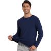 imageWiWi Viscose from Bamboo Mens Long Sleeve Tees Sun Protection Athletic Crew Neck Shirts for Pajamas SXXLAnavy