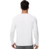 imageWiWi Viscose from Bamboo Mens Long Sleeve Tees Sun Protection Athletic Crew Neck Shirts for Pajamas SXXLAraw White