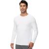 imageWiWi Viscose from Bamboo Mens Long Sleeve Tees Sun Protection Athletic Crew Neck Shirts for Pajamas SXXLAraw White