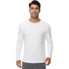 imageWiWi Viscose from Bamboo Mens Long Sleeve Tees Sun Protection Athletic Crew Neck Shirts for Pajamas SXXLAraw White