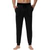 imageWiWi Viscose from Bamboo Mens Pajama Pants Jogger Bottoms Sleep Pant with Pockets Sweatpants SXXLBlack