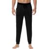imageWiWi Viscose from Bamboo Mens Pajama Pants Jogger Bottoms Sleep Pant with Pockets Sweatpants SXXLBlack