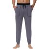 imageWiWi Viscose from Bamboo Mens Pajama Pants Jogger Bottoms Sleep Pant with Pockets Sweatpants SXXLDark Grey
