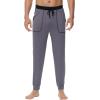 imageWiWi Viscose from Bamboo Mens Pajama Pants Jogger Bottoms Sleep Pant with Pockets Sweatpants SXXLDark Grey