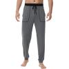 imageWiWi Viscose from Bamboo Mens Pajama Pants Jogger Bottoms Sleep Pant with Pockets Sweatpants SXXLDark Heathe Grey