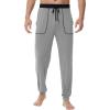 imageWiWi Viscose from Bamboo Mens Pajama Pants Jogger Bottoms Sleep Pant with Pockets Sweatpants SXXLHeather Grey