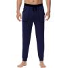 imageWiWi Viscose from Bamboo Mens Pajama Pants Jogger Bottoms Sleep Pant with Pockets Sweatpants SXXLNavy