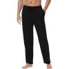 imageWiWi Viscose from Bamboo Mens Sleep Pant Sports Trousers with Pockets Light bottom SXXLAblack