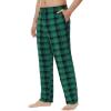 imageWiWi Viscose from Bamboo Mens Sleep Pant Sports Trousers with Pockets Light bottom SXXLAgreen Plaid