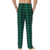 imageWiWi Viscose from Bamboo Mens Sleep Pant Sports Trousers with Pockets Light bottom SXXLAgreen Plaid