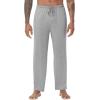 imageWiWi Viscose from Bamboo Mens Sleep Pant Sports Trousers with Pockets Light bottom SXXLAheather Grey