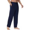 imageWiWi Viscose from Bamboo Mens Sleep Pant Sports Trousers with Pockets Light bottom SXXLAnavy