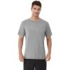 imageWiWi Mens Pajama Sleep Shirt Super Soft Short Sleeve Top Viscose from Bamboo Crew Neck Comfy Solid TShirt S2XLHeather Grey
