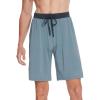 imageWiWi Soft Pajama Bottoms Shorts for Men Sports Pjs Sleep Summer Short Pants Viscose from Bamboo Loungewear SXXLDeep Purple