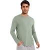imageWiWi Viscose from Bamboo Mens Long Sleeve Tees Sun Protection Athletic Crew Neck Shirts for Pajamas SXXLAjasmine Green